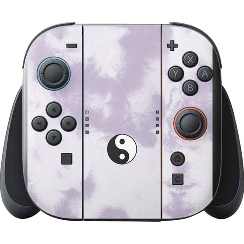 Purple and White Tie Dye Nintendo Switch 2 (2025) with Joy-Con Skin